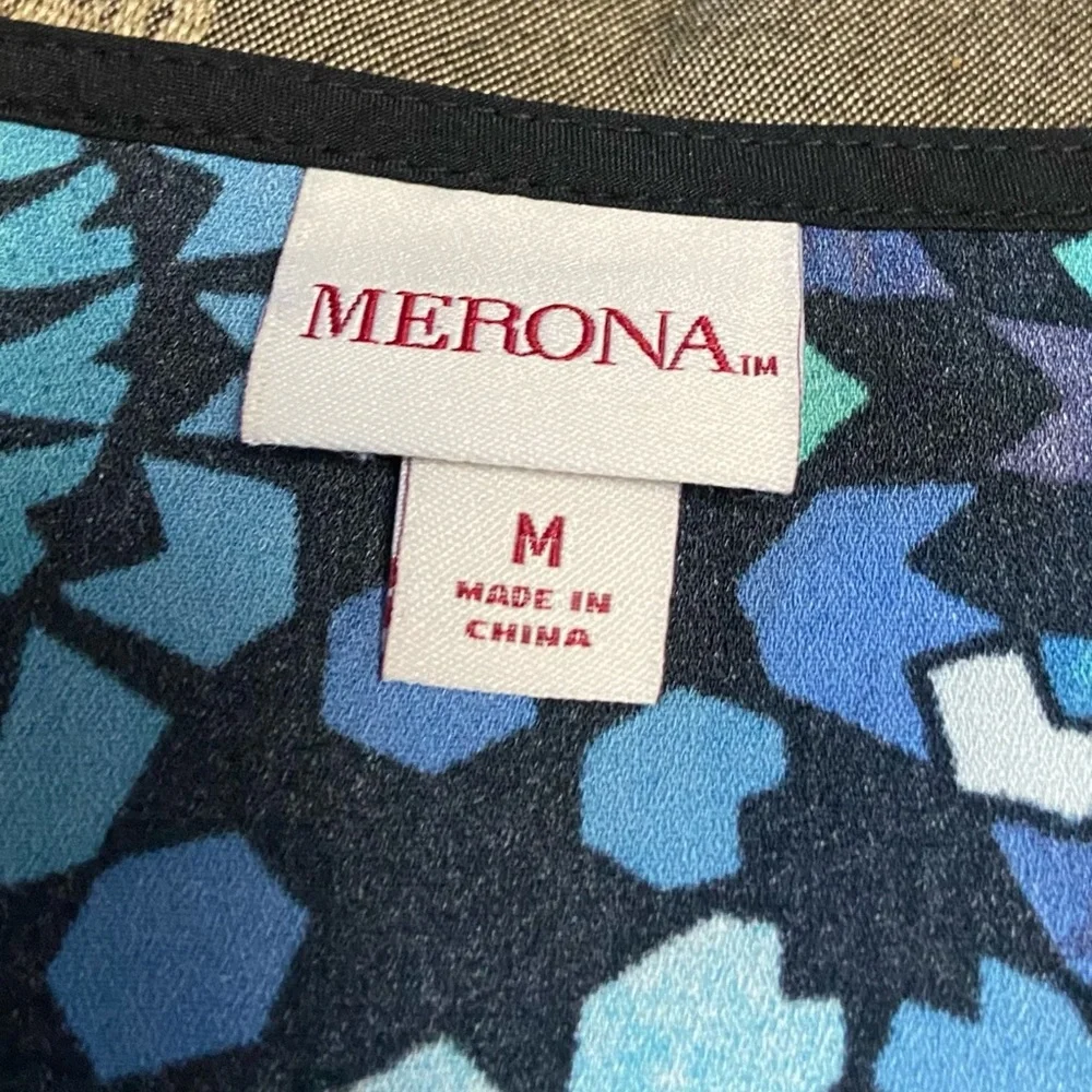 Merona Medallion Dress Womens Medium Casual Short Sleeve Dress